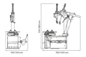 desmontadora semi automatica monofasica HDM706E dibujo tecnico suministros dama damarl 05